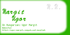 margit ugor business card